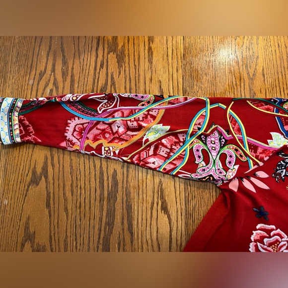 Stunning red button down from iconic brand Desigual Barcelona. Boho Chic! - Picture 6 of 8